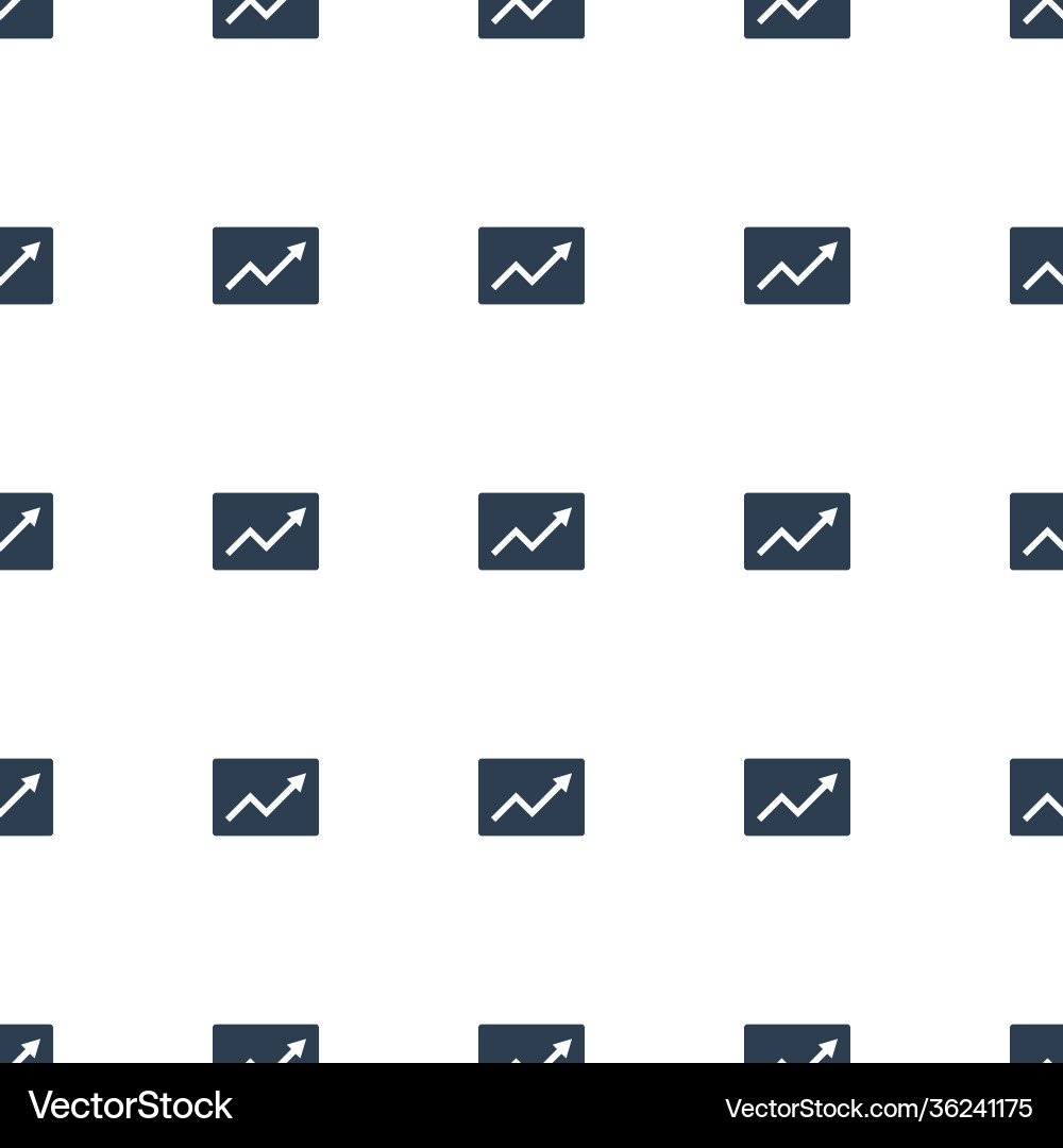 Line graph icon pattern seamless white background vector image