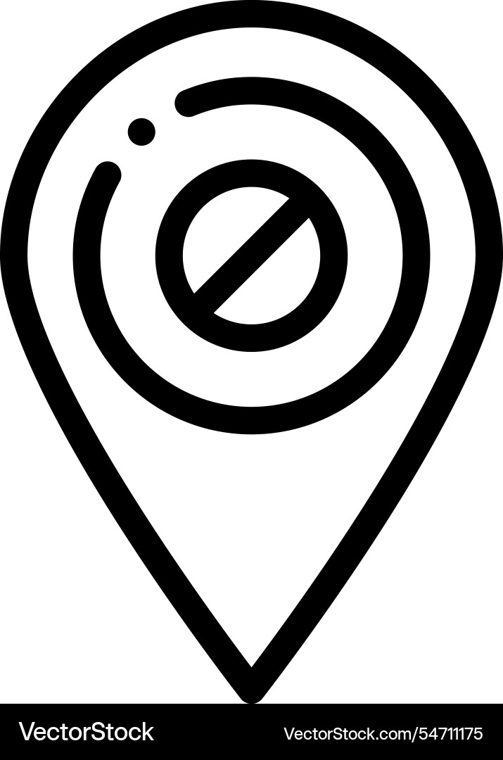 Location icon thin linear style design isolated Location icon thin linear style design isolated Vector Image