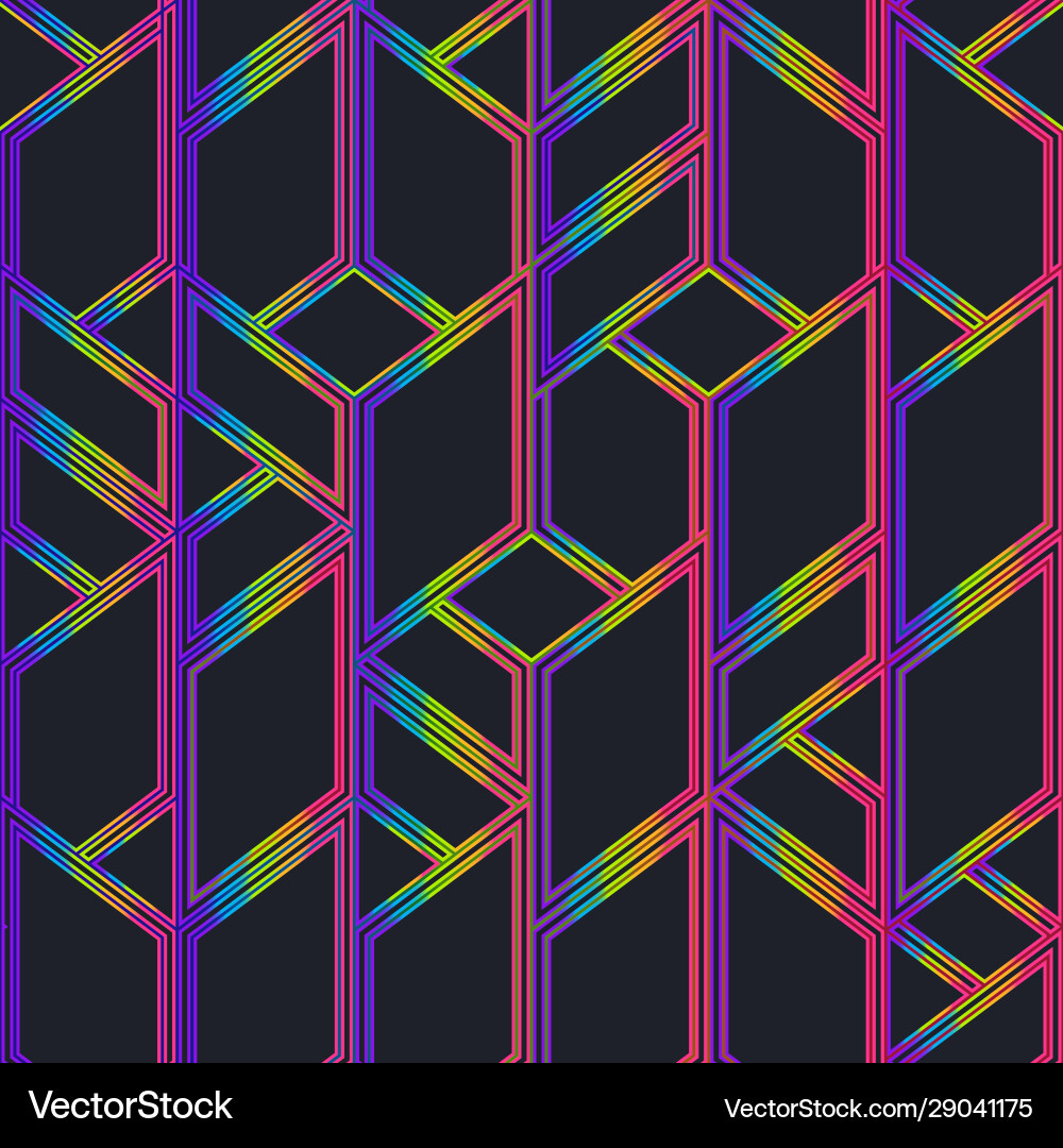 Neon color mosaic seamless pattern Neon color mosaic seamless pattern vector image