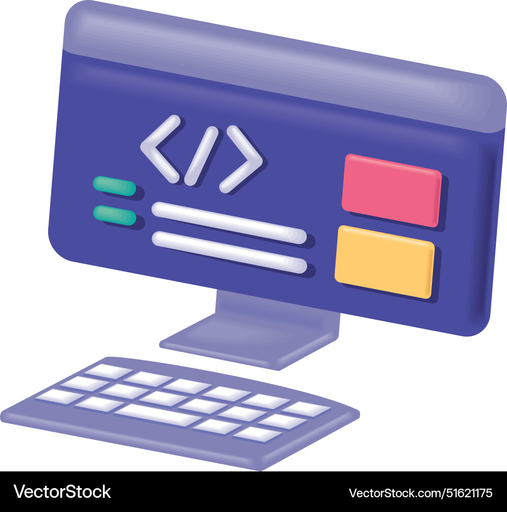 Programmierung Bildschirmcode auf Computer vektorbild