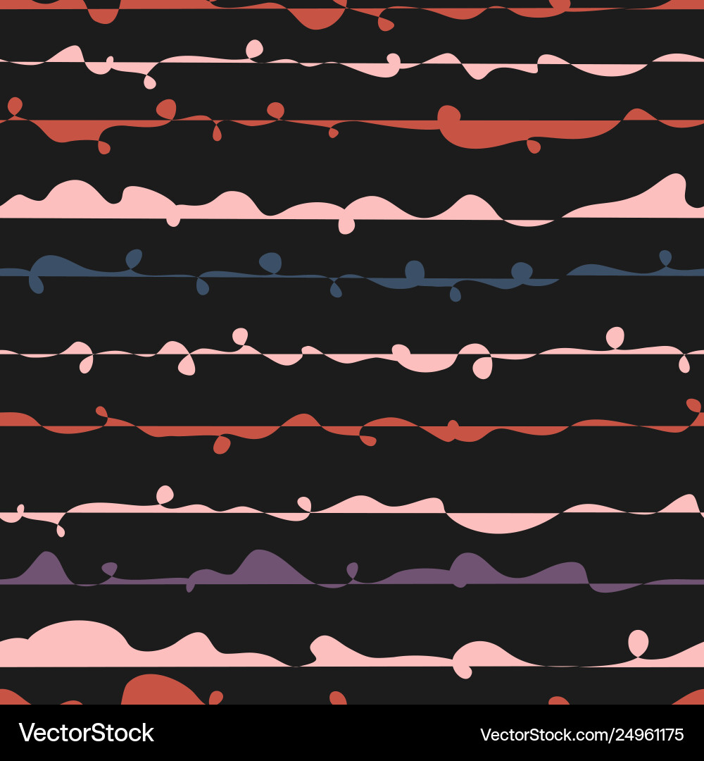 Seamless pattern with abstract wavy lines hand Seamless pattern with abstract wavy lines hand vector image