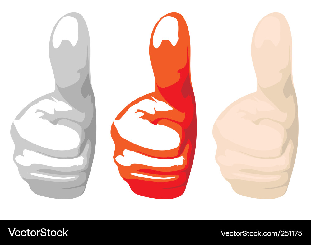 Thumbs Royalty Free Vector Image - VectorStock