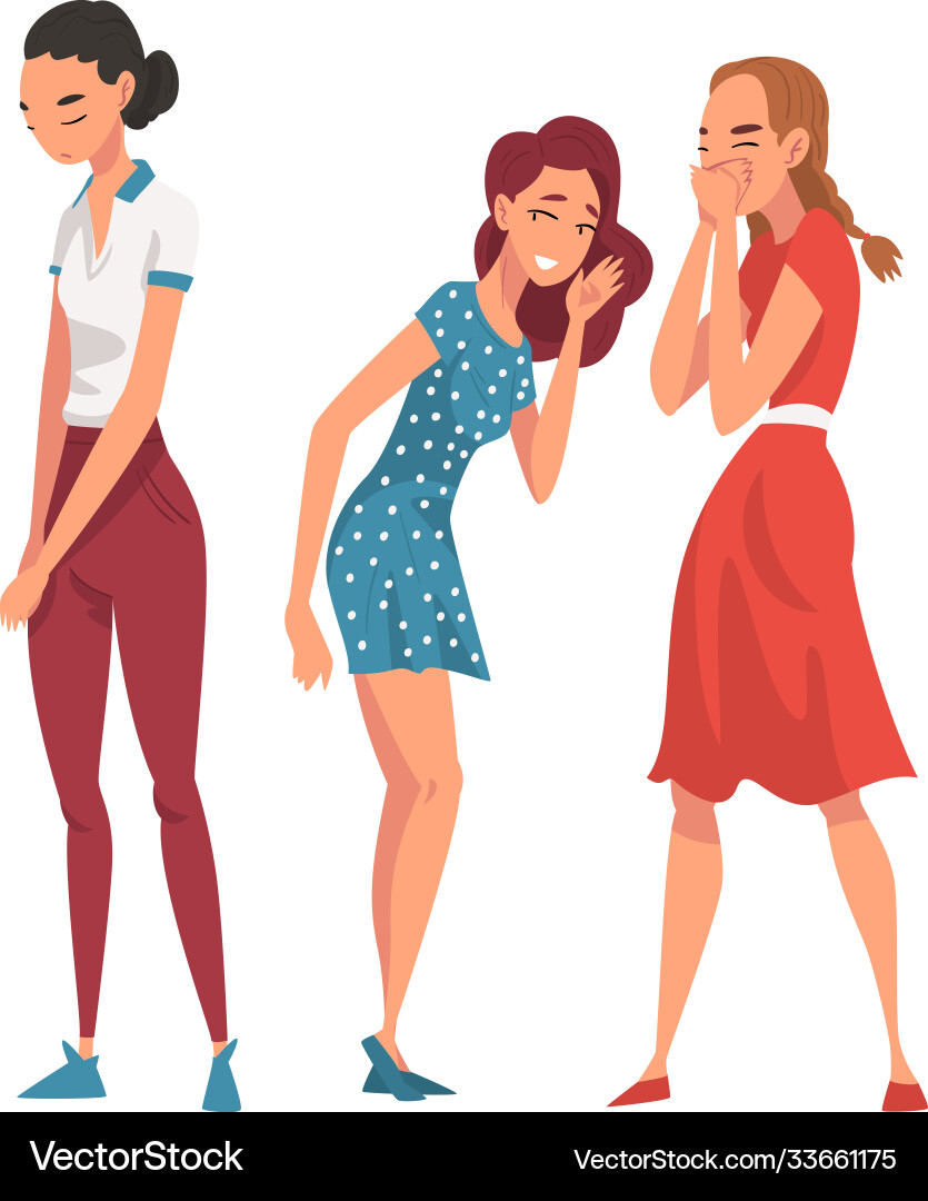 Two female friends cynically gossiping Two female friends cynically gossiping vector image