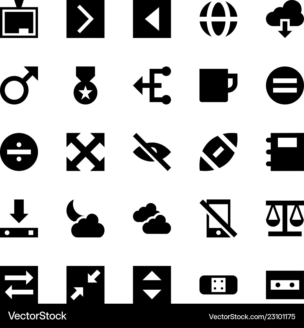 User interface pack of icons User interface pack of icons vector image