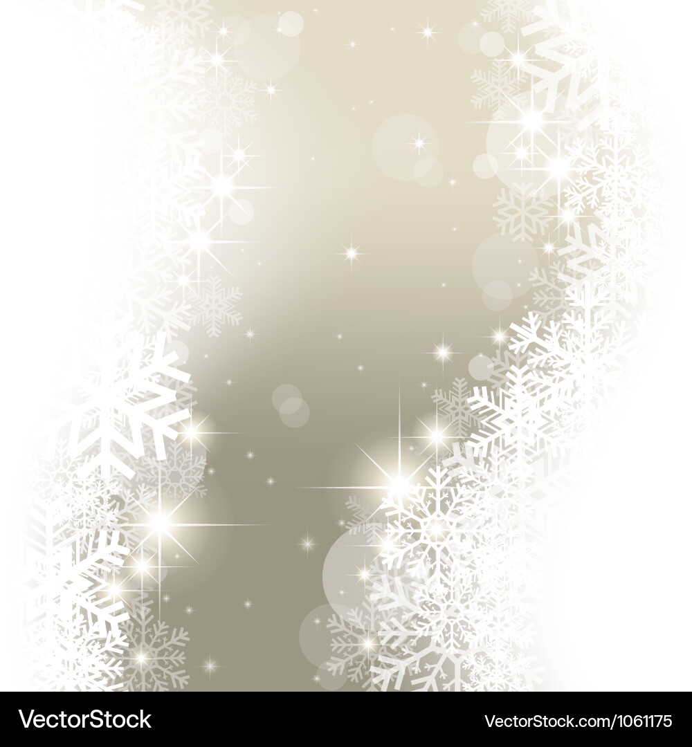 Winter Snowflake Background vector image