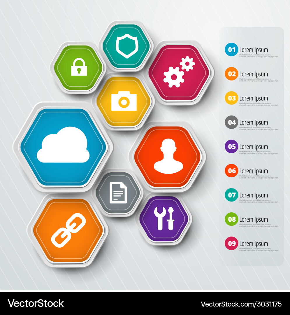 Workflow Icon Set - Modern Layout Vector Image