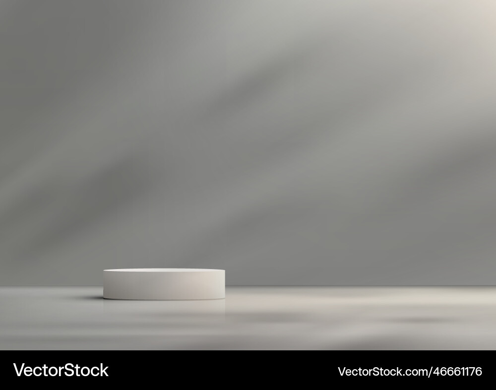 3d realistic minimal style empty white podium 3d realistic minimal style empty white podium vector image