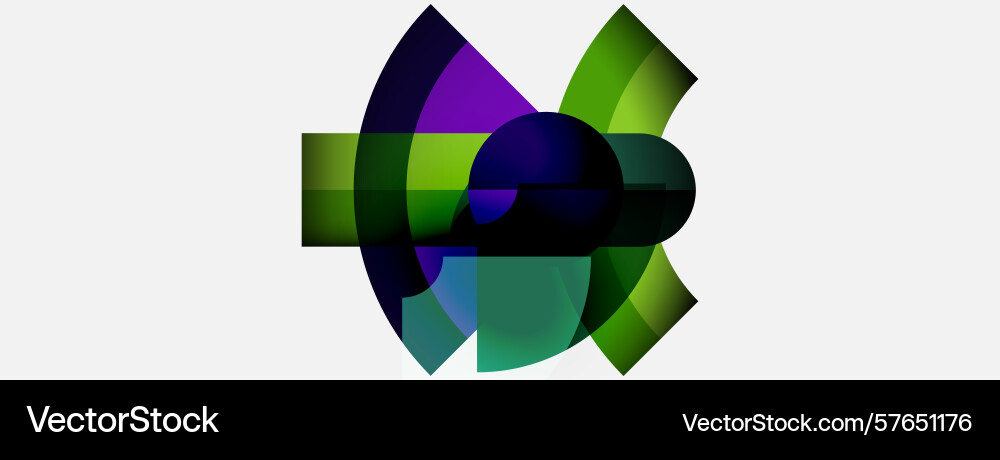 Abstract design features overlapping colorful Abstract design features overlapping colorful Vector Image