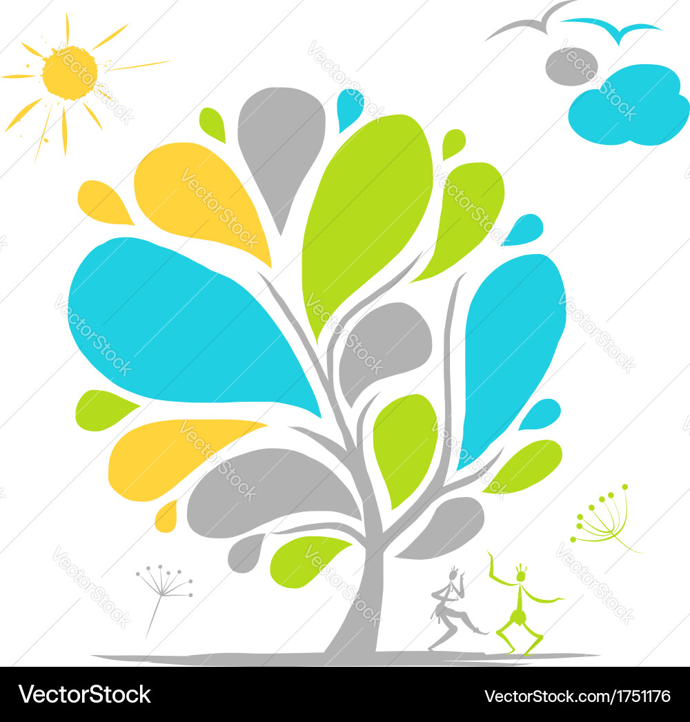 Abstract tree for your design Vector Image