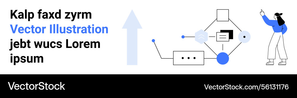Abstract workflow diagram with upward arrow Abstract workflow diagram with upward arrow vector image