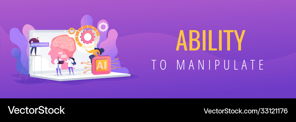 Artificial intelligence web banner concept Vector Image