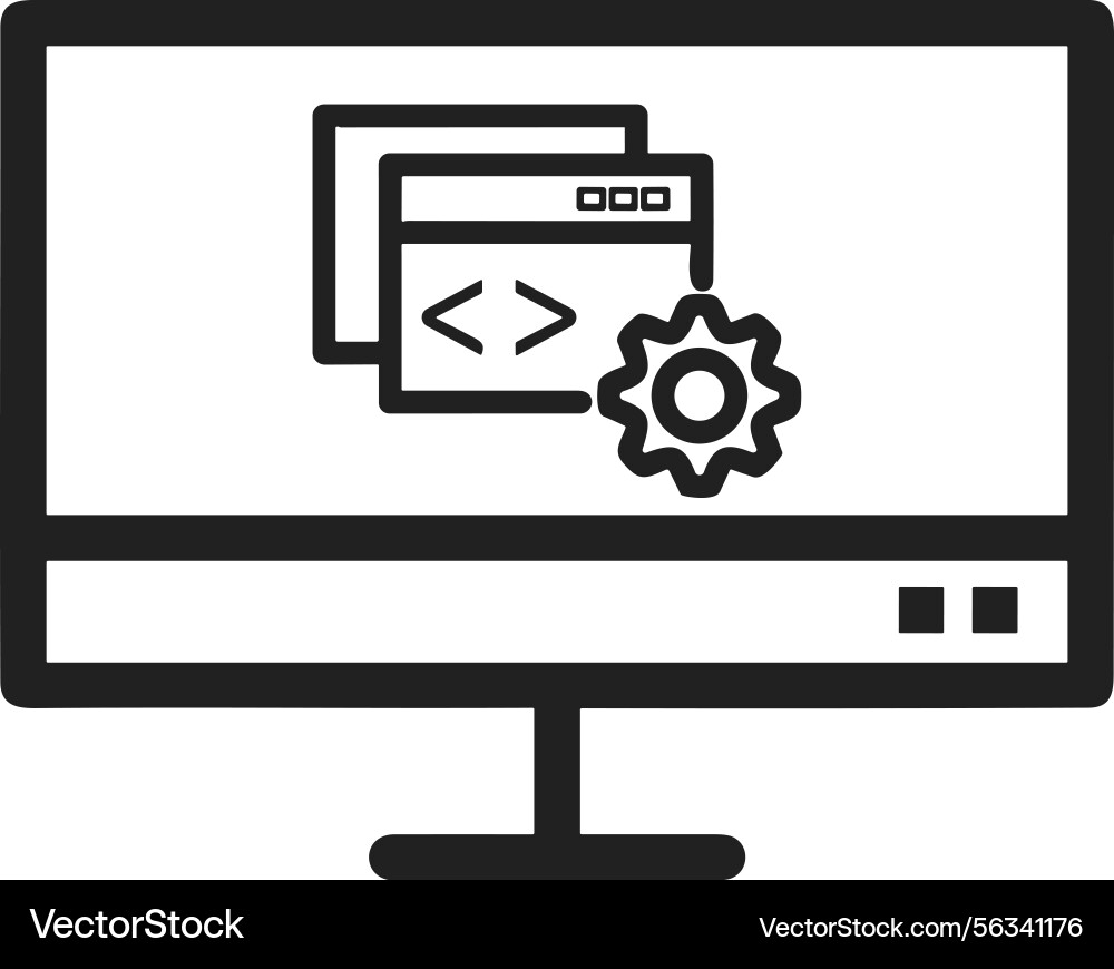 Computer icon symbol image Vector Image