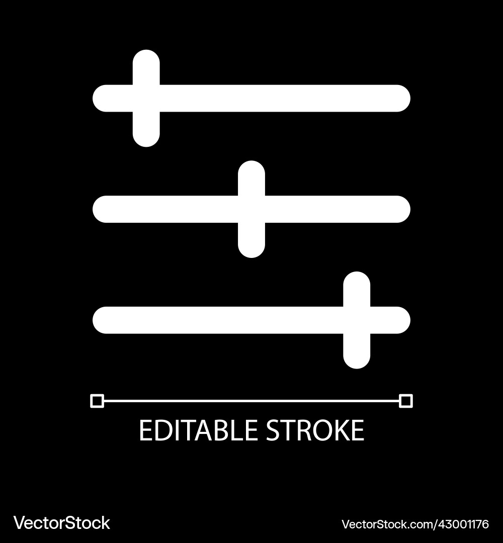 Configuration options white linear ui icon Configuration options white linear ui icon vector image
