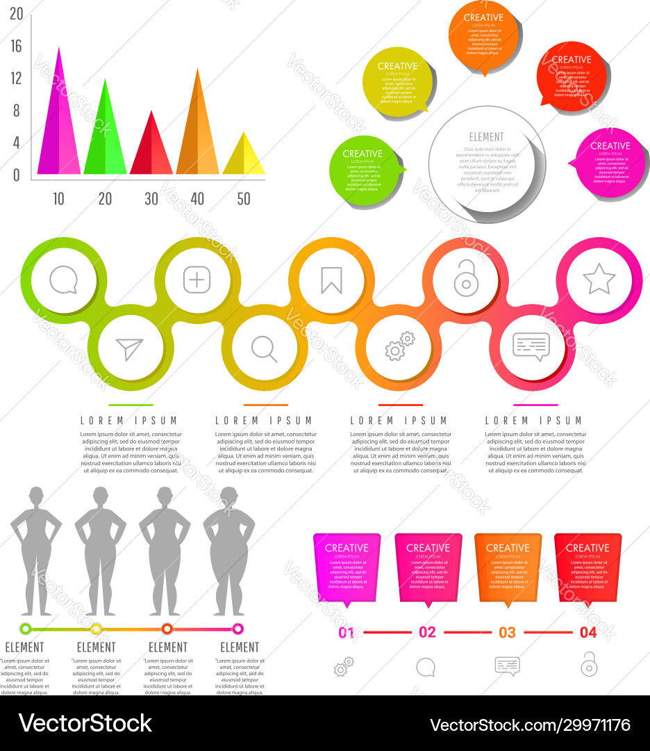 Creative modern web design elements template Creative modern web design elements template vector image