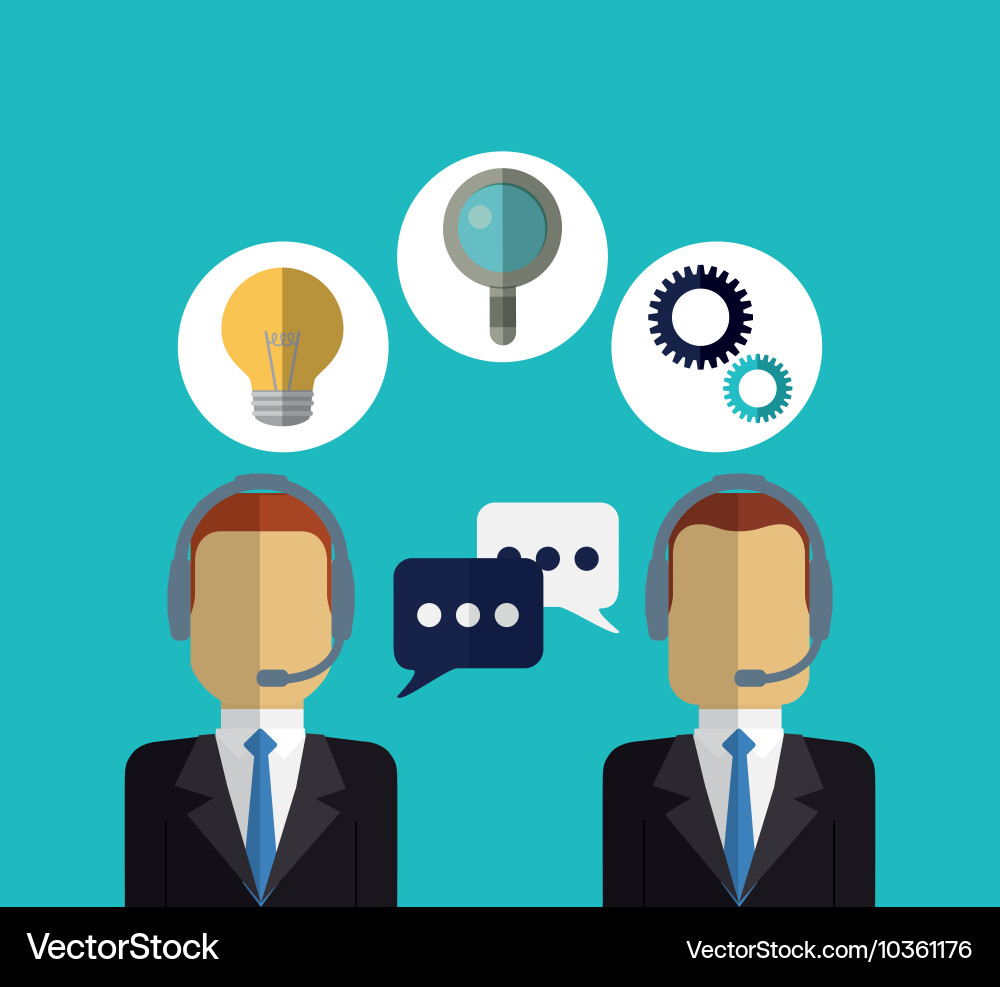 Customer service technical icon set Vector Image