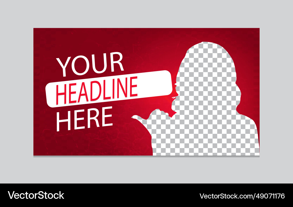 Customizable and editable thumbnail Vector Image