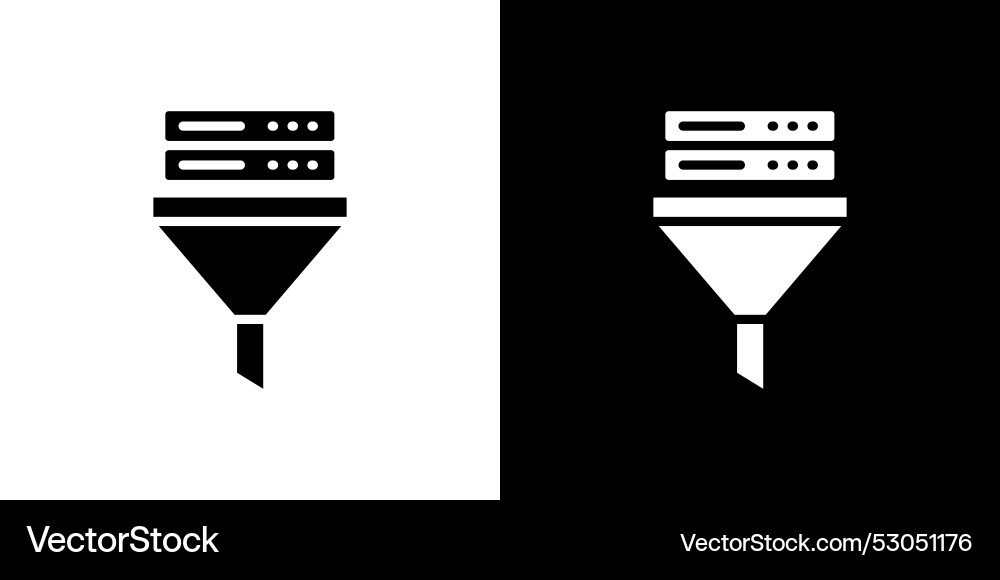 Data filtering icon flat fill set collection Data filtering icon flat fill set collection Vector Image
