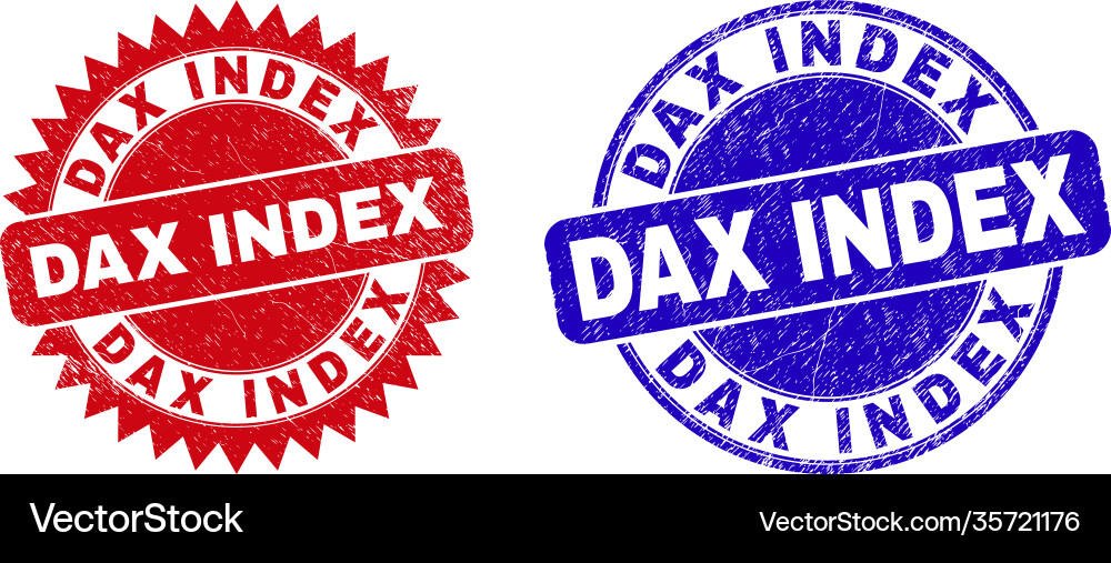Dax index round and rosette watermarks Vector Image