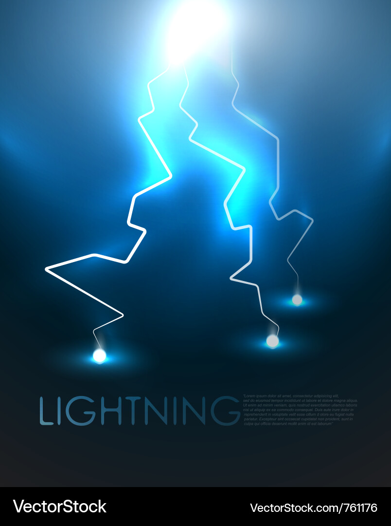 Dynamic Lightning Storm Background Vector Image