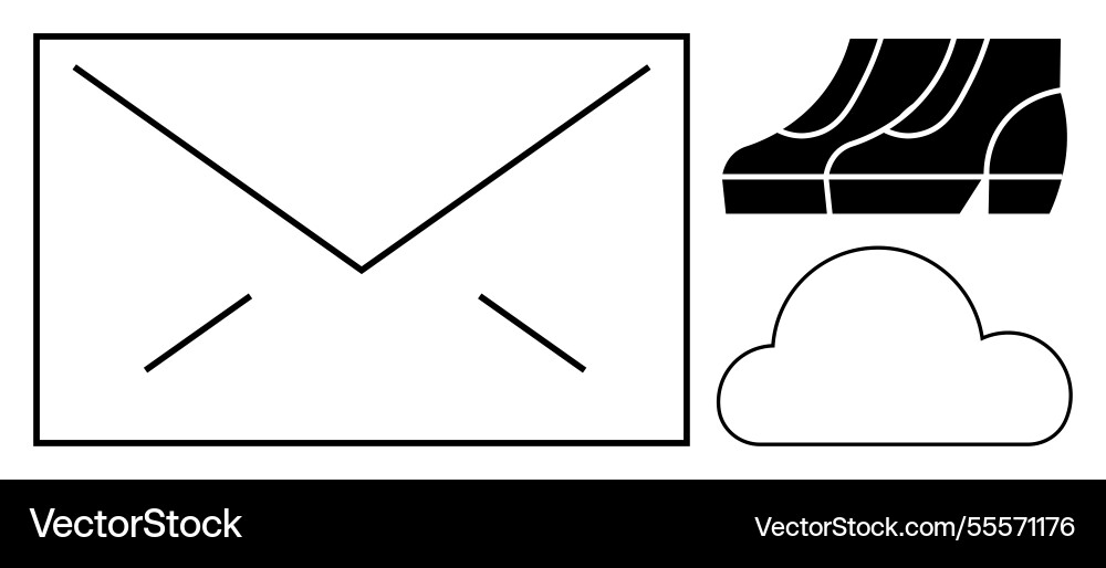 Email sending concept with computer keyboard Email sending concept with computer keyboard vector image