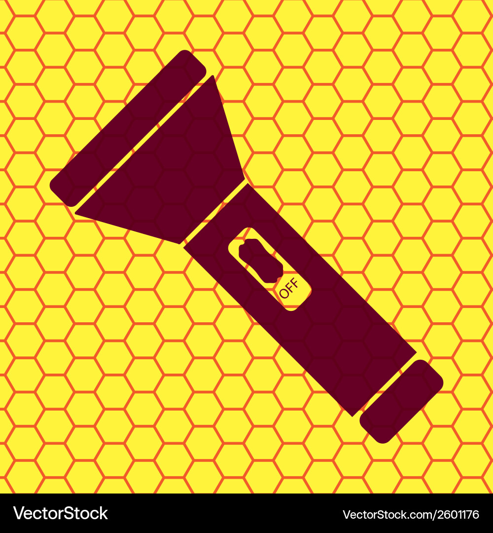 Flashlight flat modern web button and space Vector Image