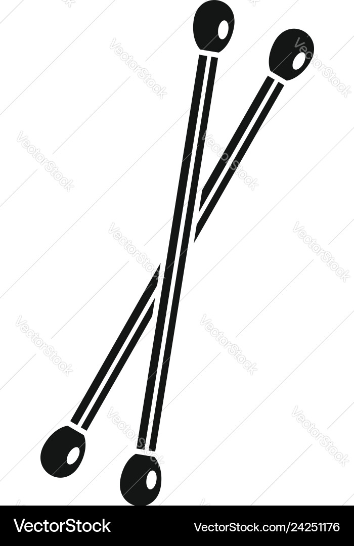 Forensic lab sticks icon simple style Vector Image