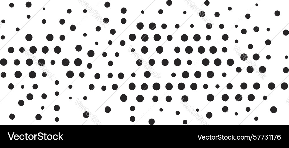 Halftone dot pattern - large scale black texture vector image