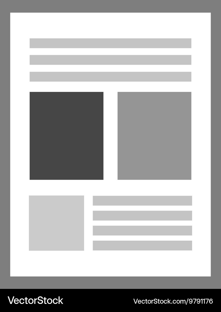 Images and text on page Vector Image