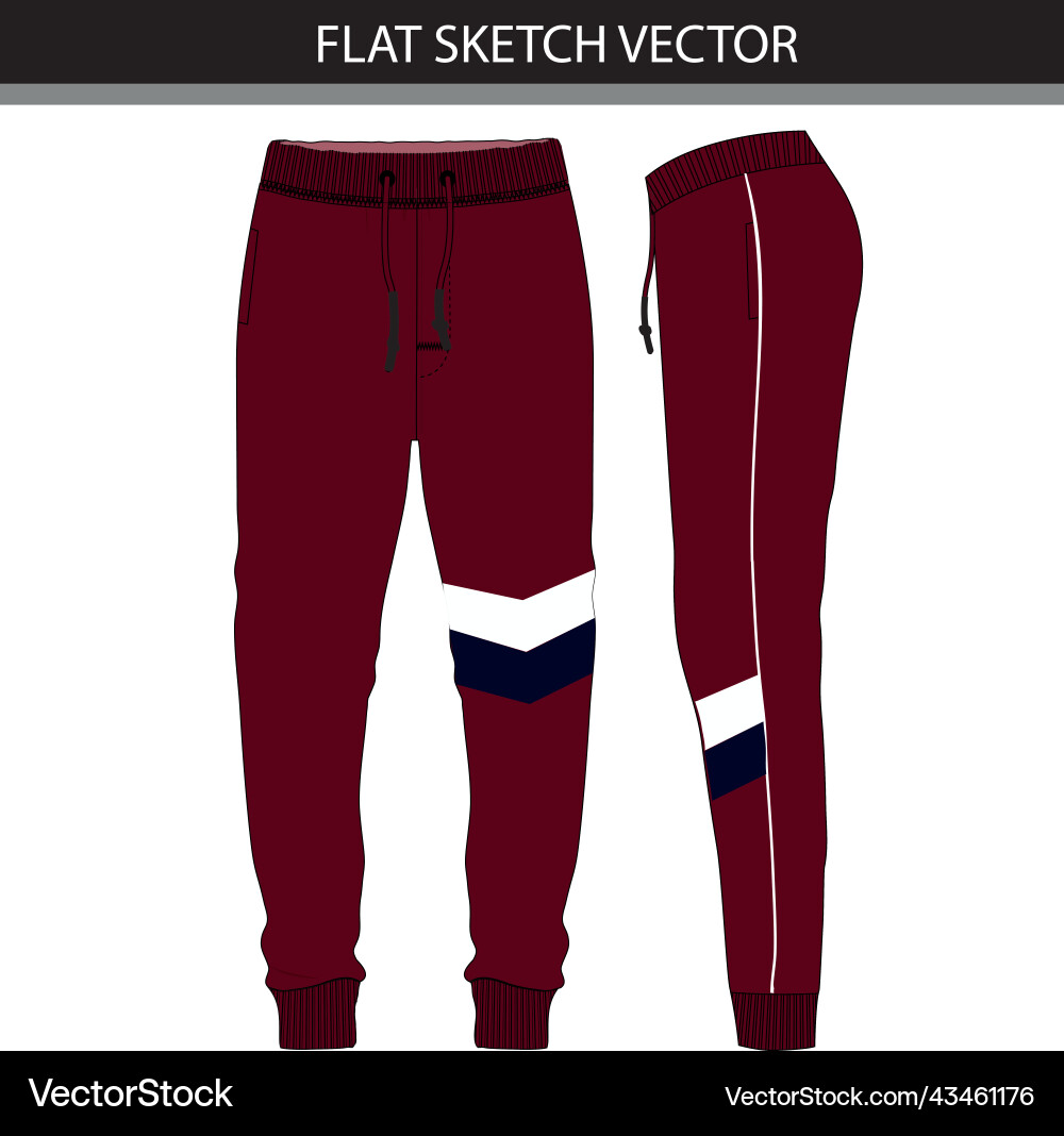 Jogger with anchor colorblock file Jogger with anchor colorblock file vector image