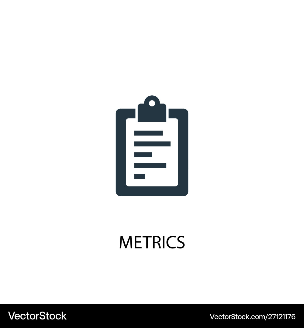 Metrics icon simple element vector image