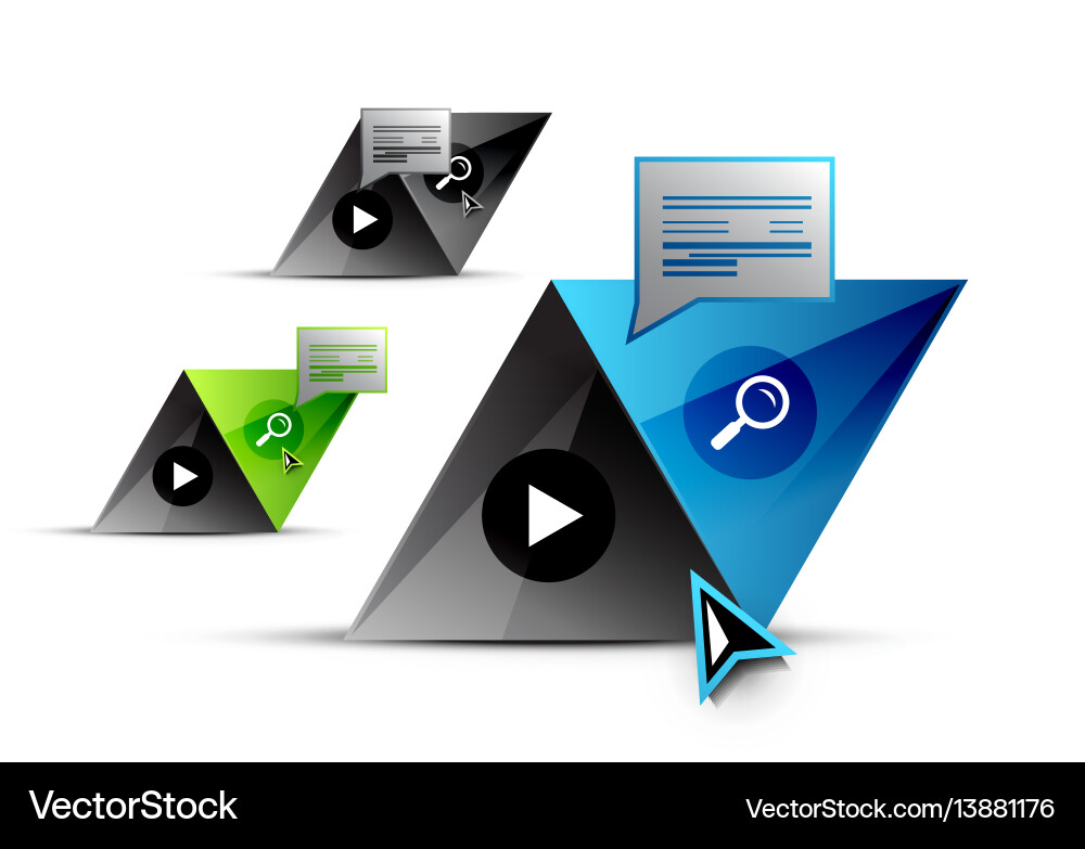 Set of abstract geometric elements - triangle Set of abstract geometric elements - triangle Vector Image