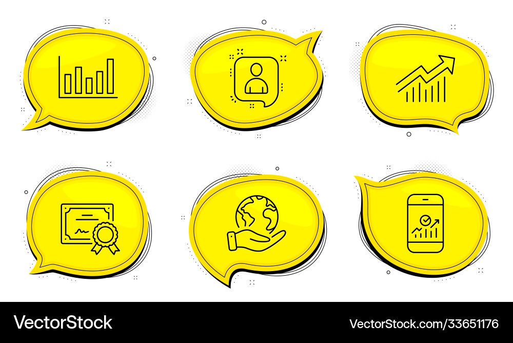 Smartphone statistics column chart and developers Smartphone statistics column chart and developers vector image