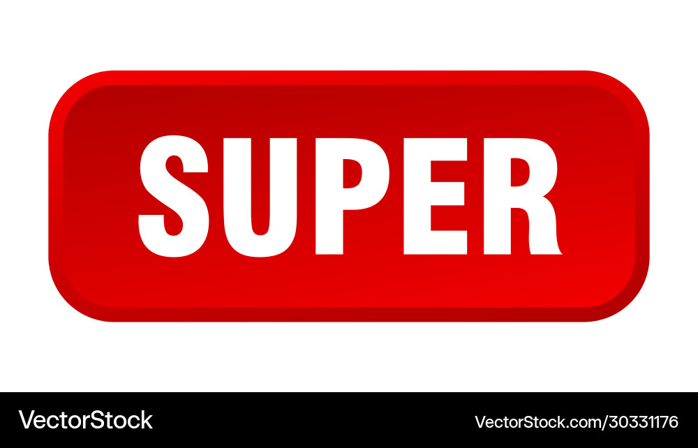 Super button square 3d push vector image
