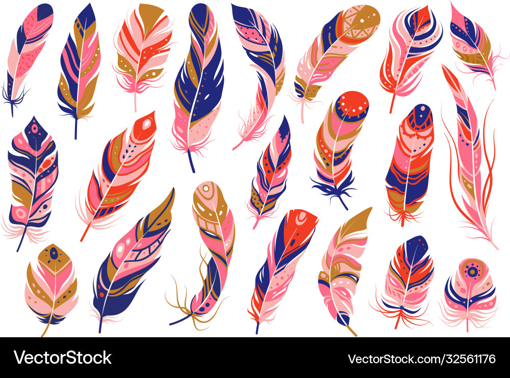 Tribal Feather Pattern Royalty Free Vector Image