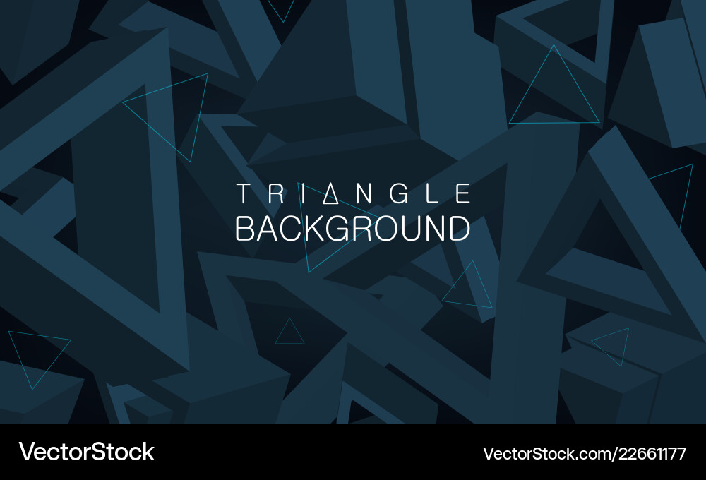 Abstract 3D Triangle Background Vector Image