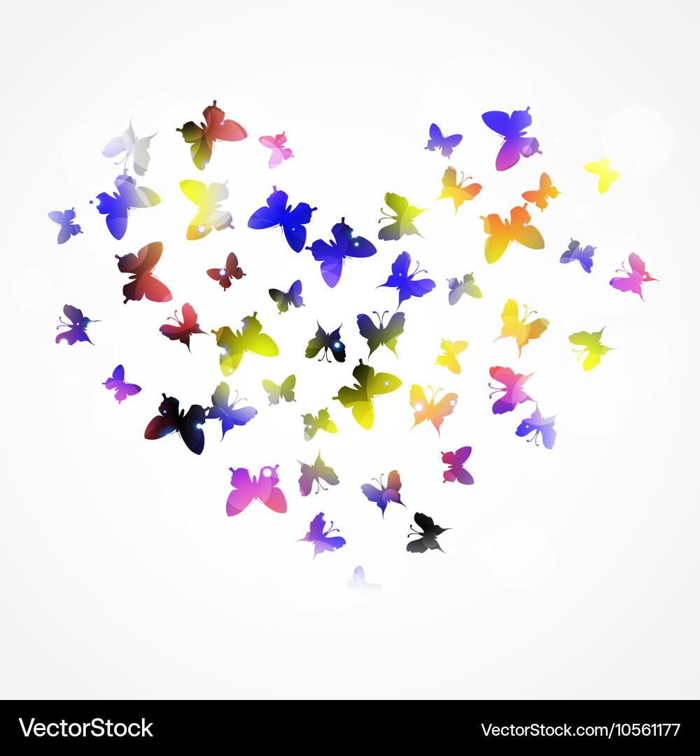 Abstract background with colorful butterfly Vector Image