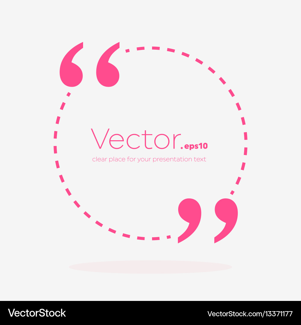 Abstract concept empty speech square quote Vector Image