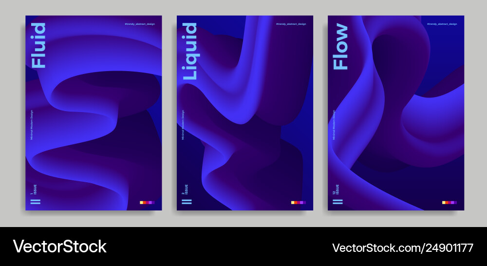 Abstract design templates with 3d flow shapes Abstract design templates with 3d flow shapes vector image
