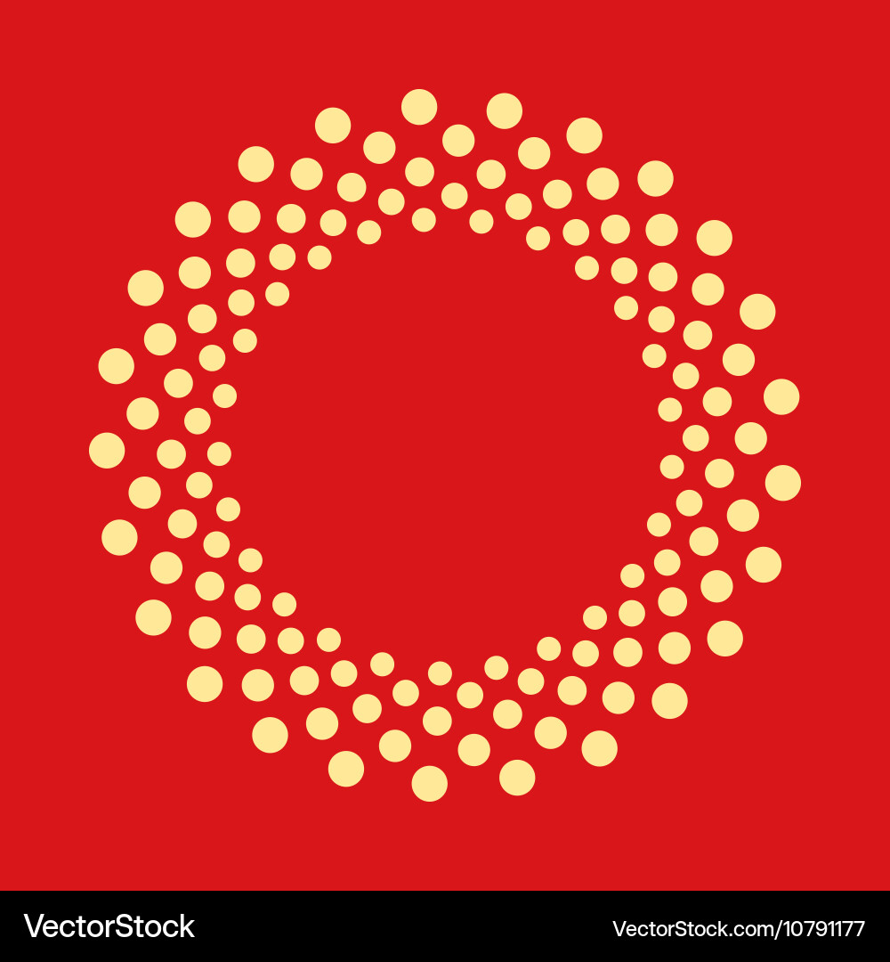 Abstract dotted shape design element vector image