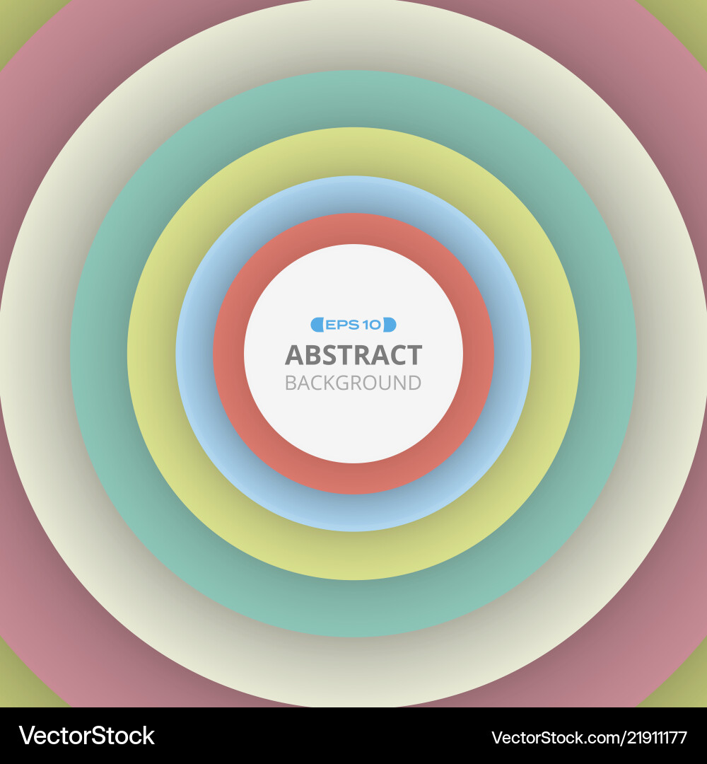 Abstract of colorful circle pattern with shadow Vector Image