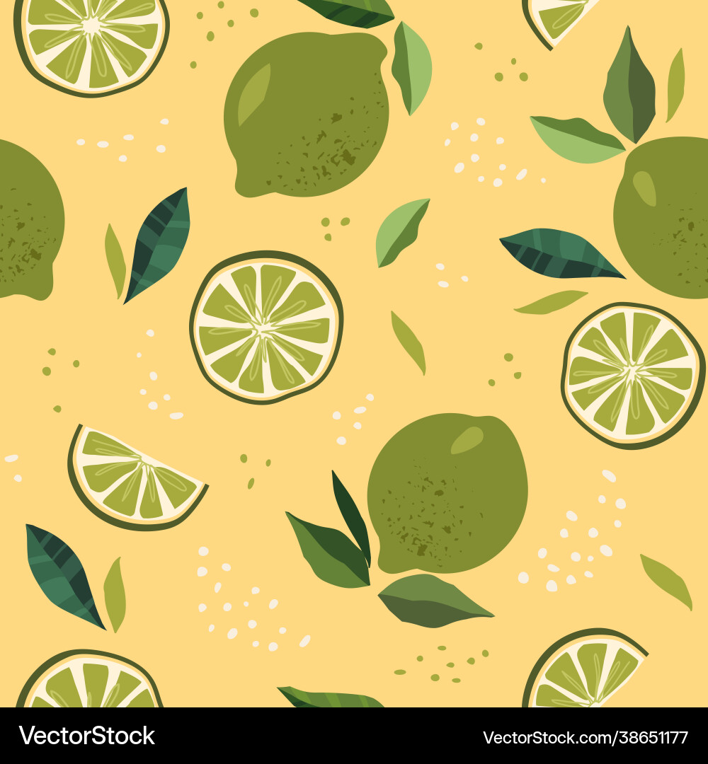 Abstract seamless patterns with lime Abstract seamless patterns with lime vector image