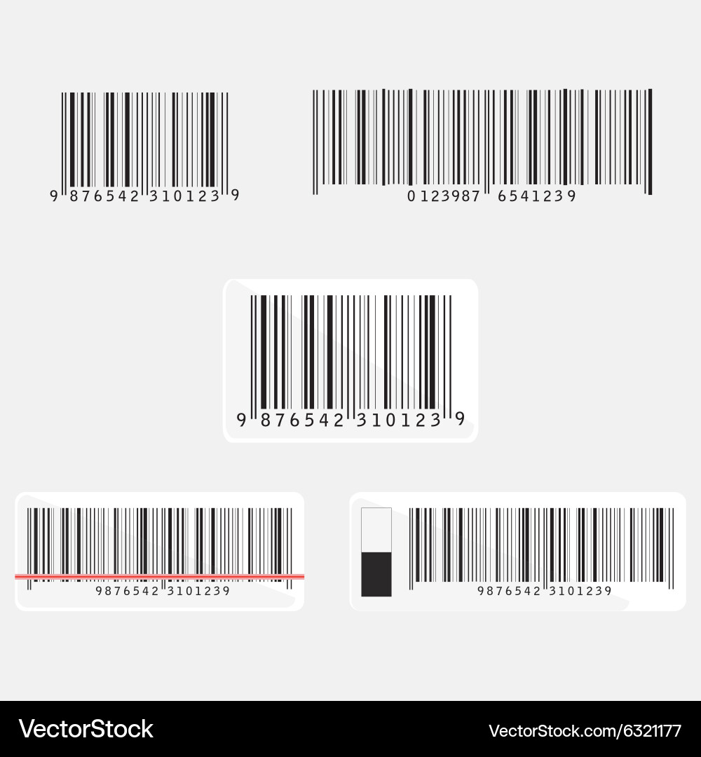 Barcode Icon Set vector image