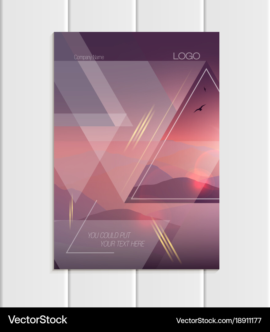 Brochure a5 or a4 format abstract uneven Vector Image