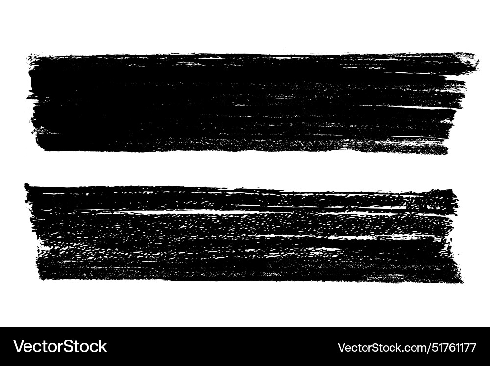 Brush strokes set of text boxes Brush strokes set of text boxes vector image