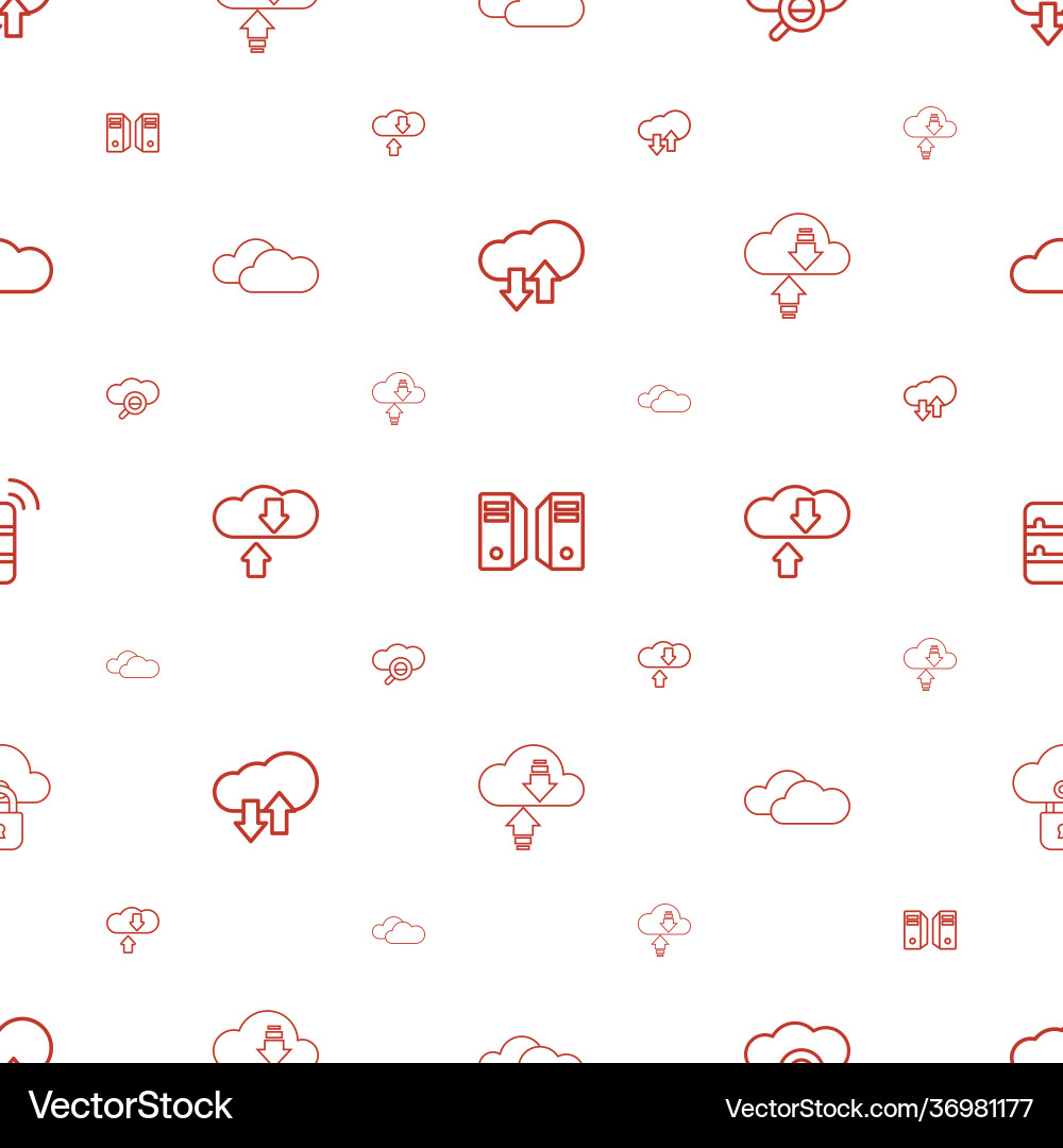 Computing icons pattern seamless white background vector image
