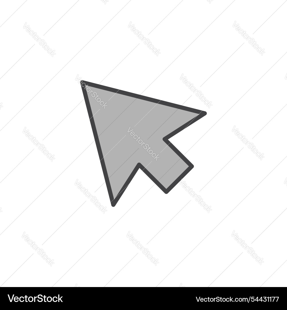 Cursor arrow icon in colored version vector image