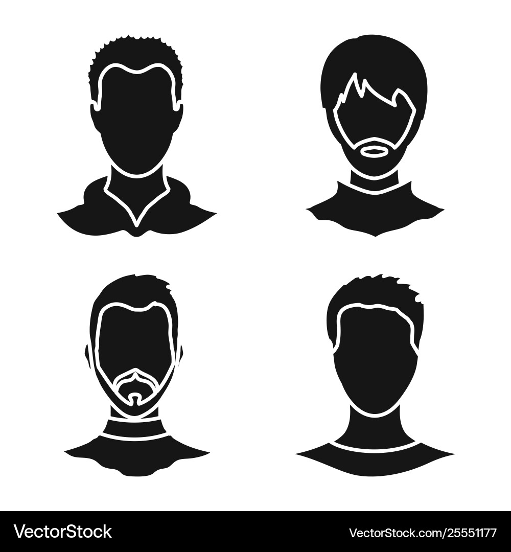 Design character and profile logo set vector image