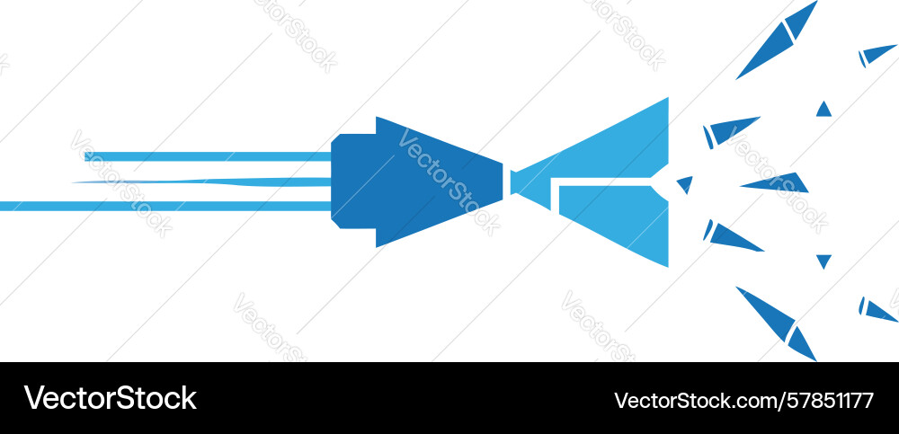 Digital connection plug for technology networks Vector Image