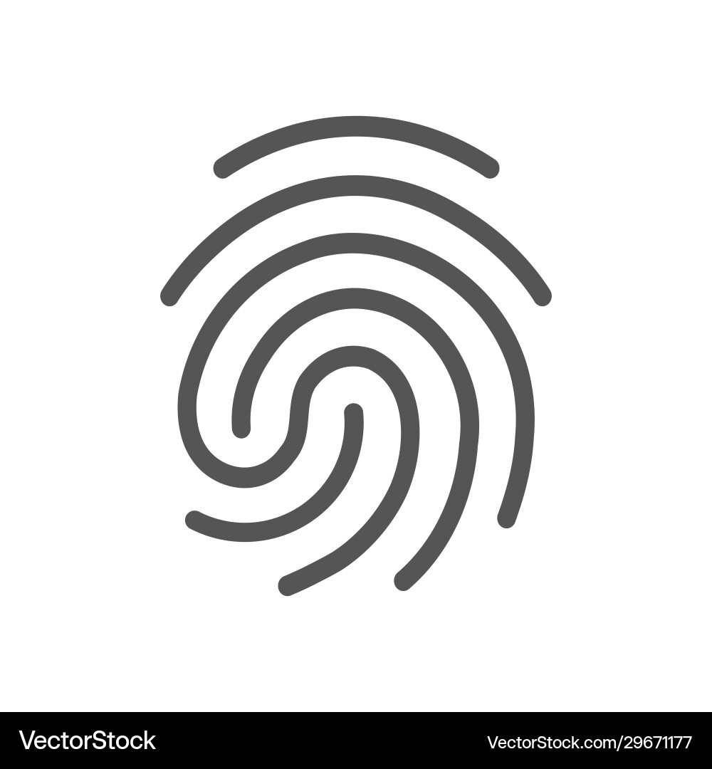 Fingerprint Icon - Authentication vector image