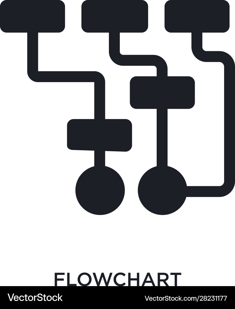 Flowchart isolated icon simple element from Vector Image